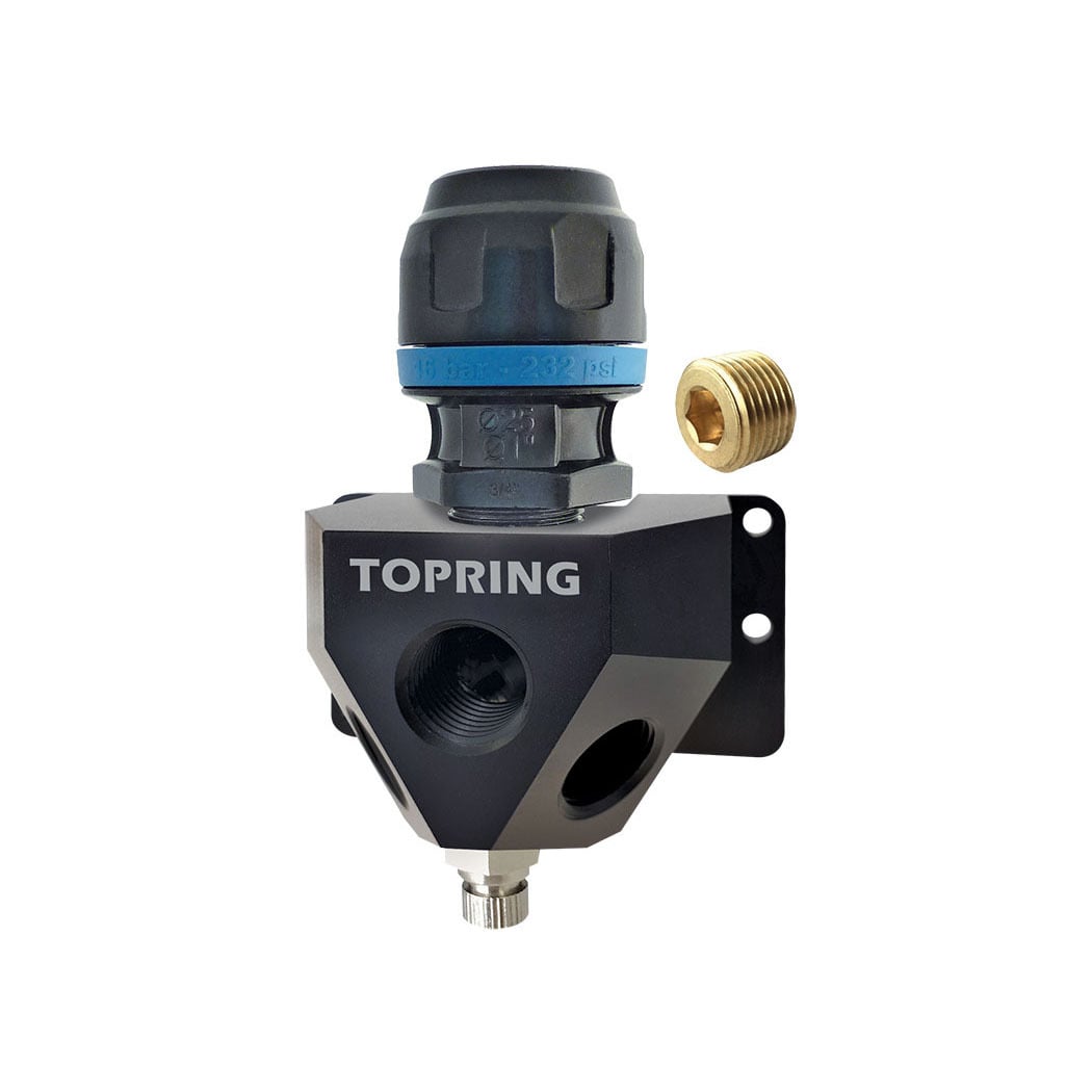 TOPRING 08.462 - 3 Port Aluminum Wall Manifold 1/2 (F) NPT for 25 mm S08