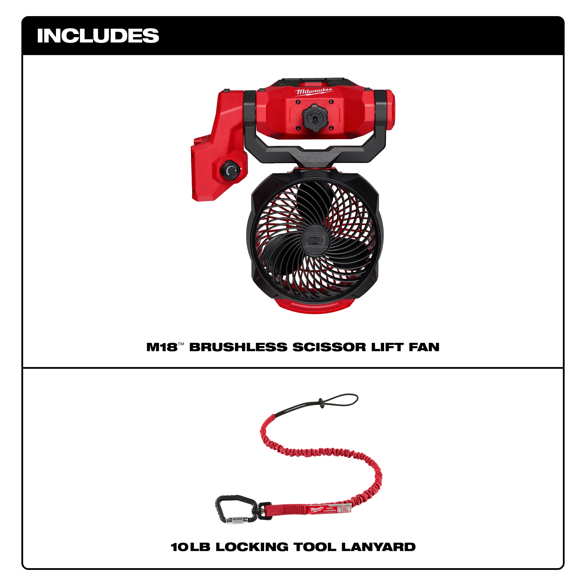 Milwaukee 0817-20 M18 Brushless Scissor Lift Fan | Tool Only
