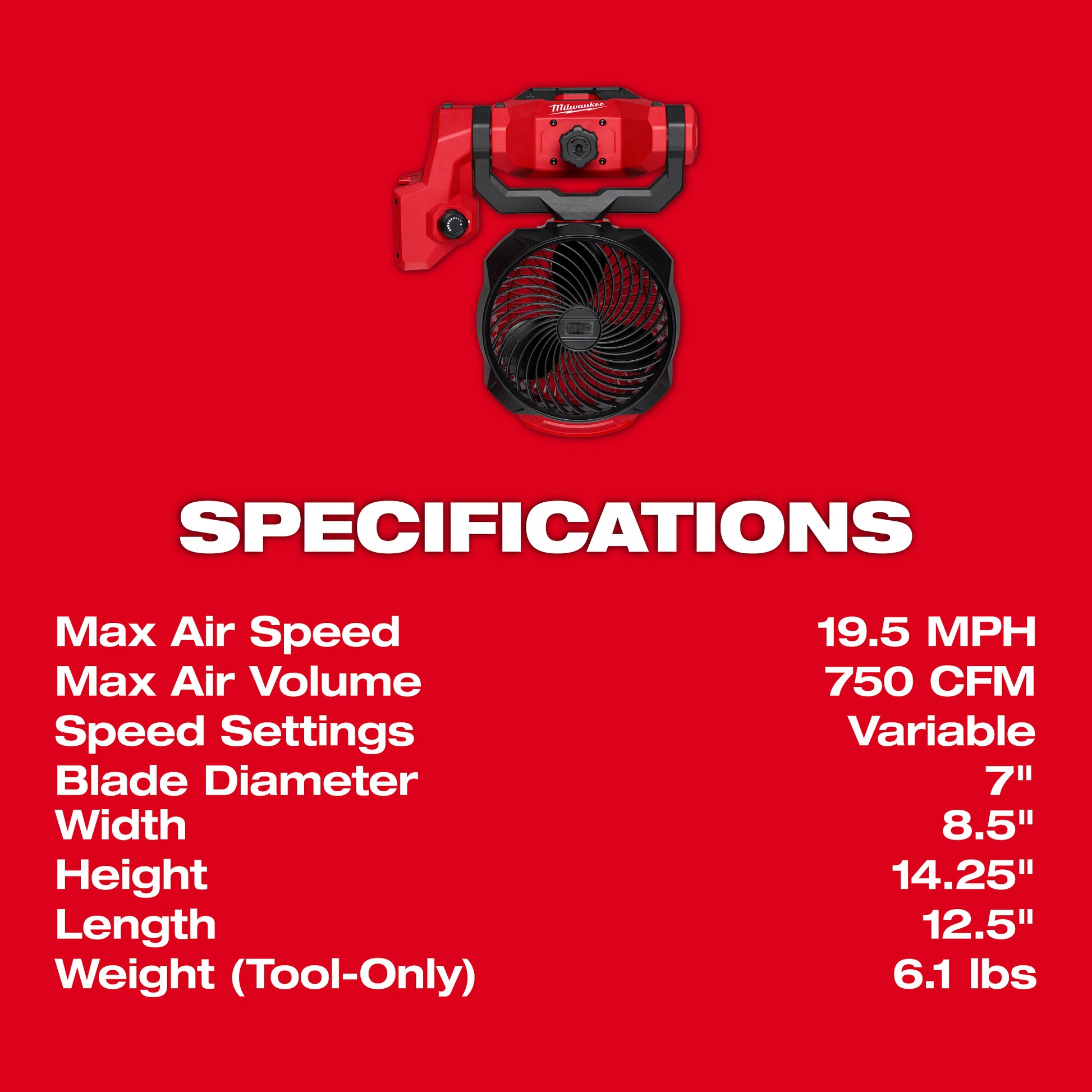 Milwaukee 0817-20 Technical Specifications