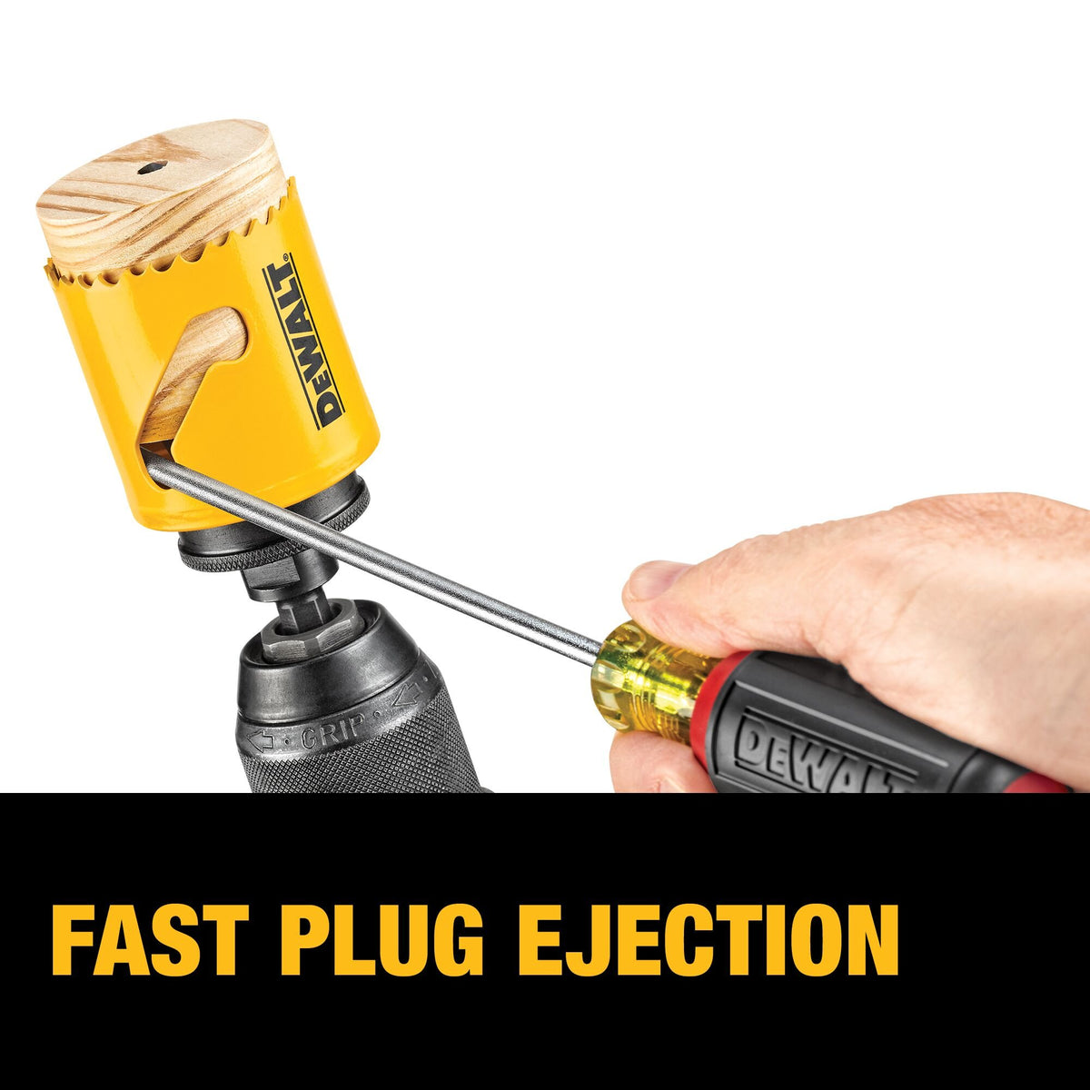 DEWALT D180002 Hole Saw Kit, Standard Electrician'S Set, Bi-Metal - feature callout