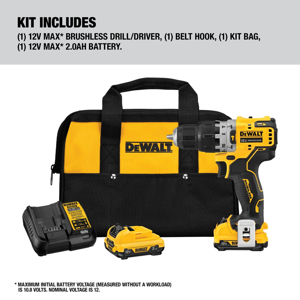 DEWALT DCD706F2 Kit Taladro Precutor 3/8ˮ Xtreme 12V S - feature callout