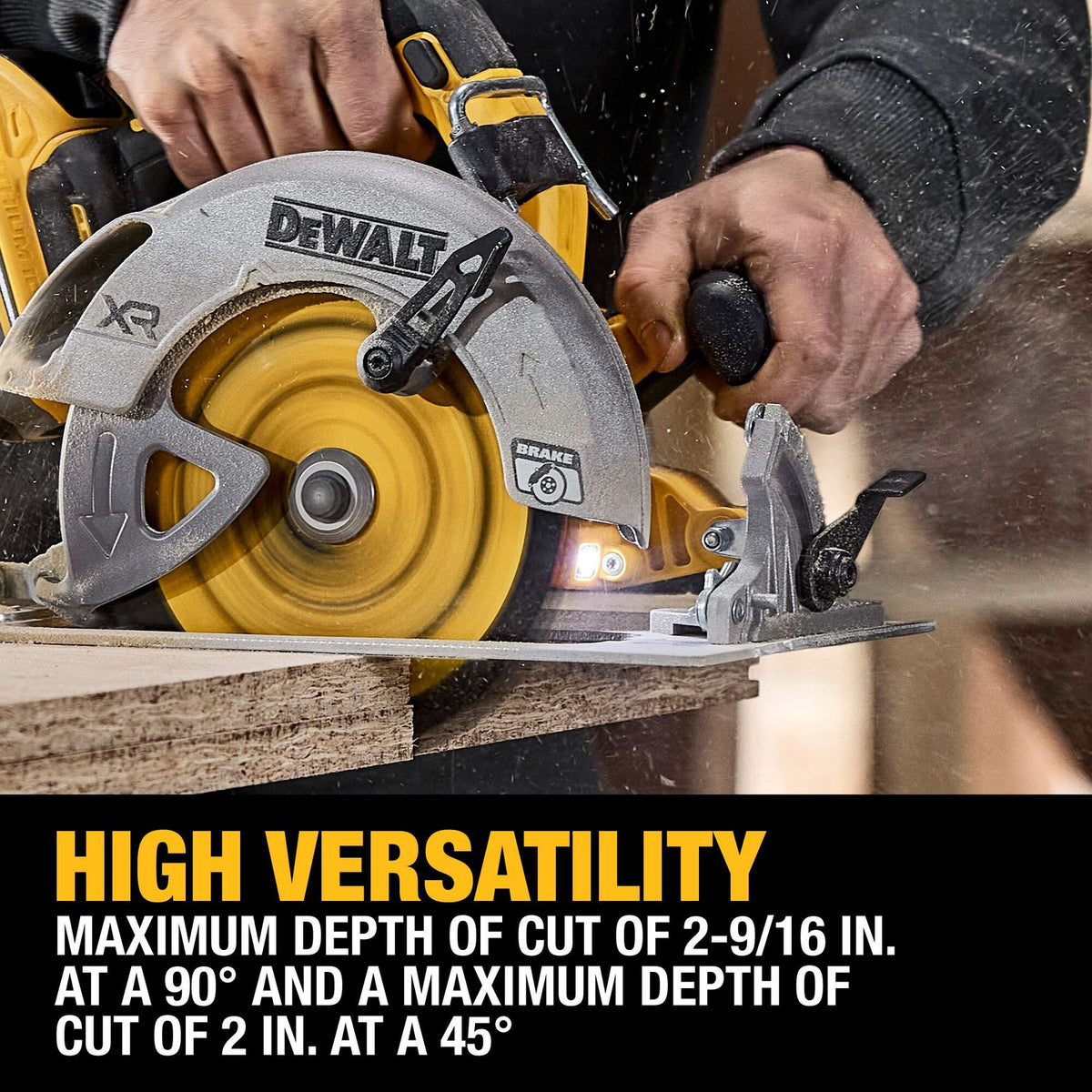DEWALT DCS590WW1 20V MAX XR BRUSHLESS CORDLESS 7-1/4 IN. CIRCULAR SAW KIT - feature callout