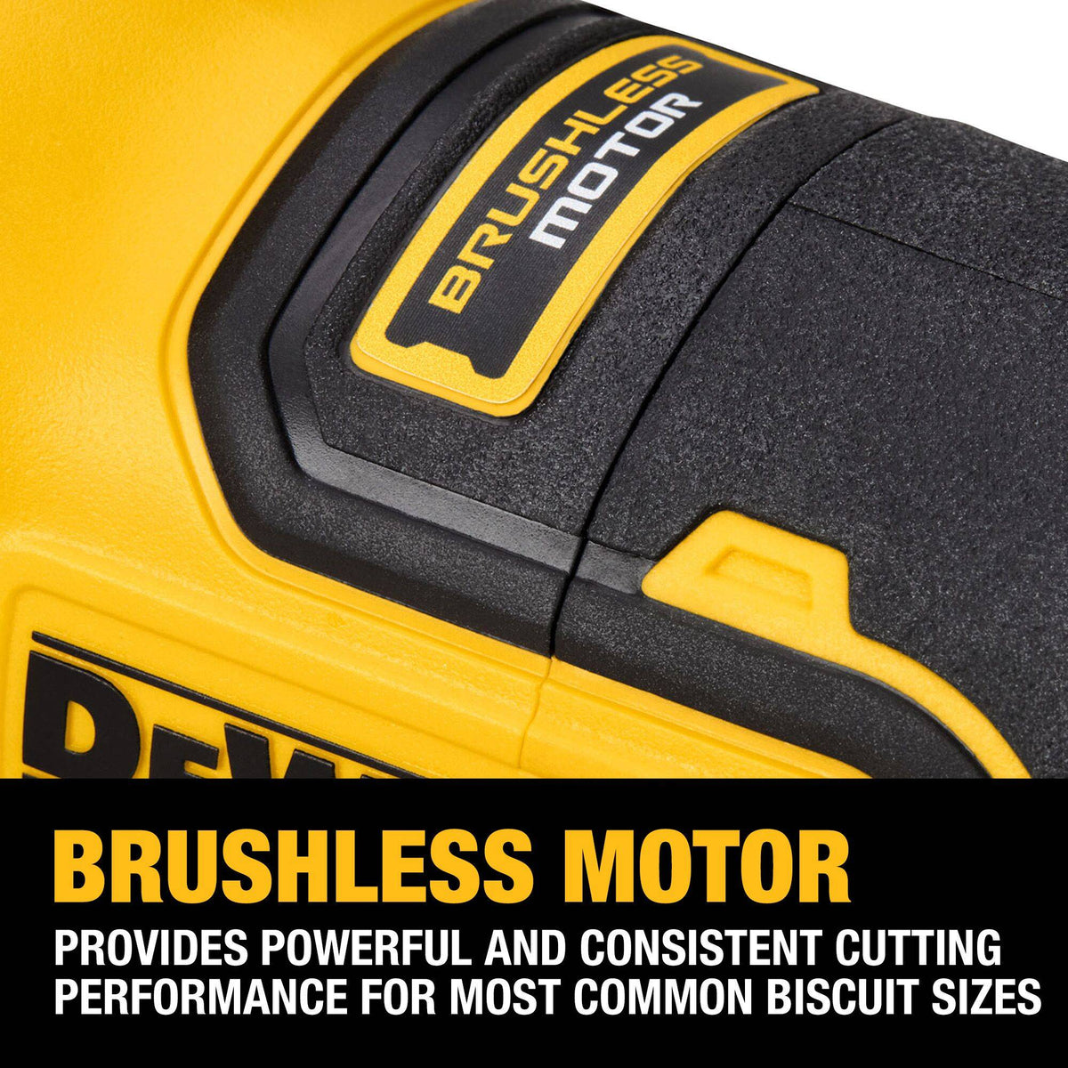 DEWALT DCW682B 20V MAX* XR® Brushless Cordless Biscuit Joiner (Tool Only) - feature callout