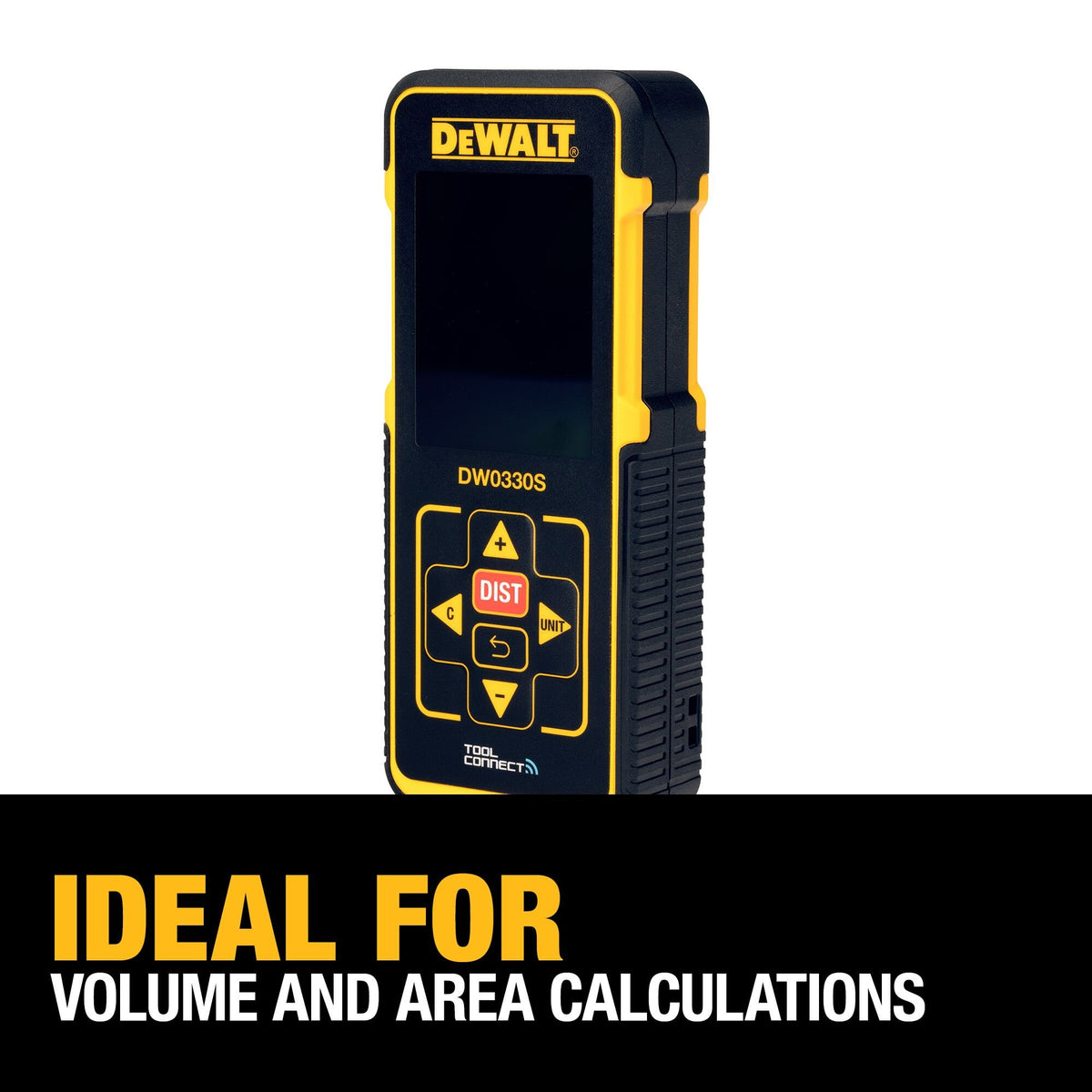DEWALT DW0330SN TOOL CONNECT™ 330 FT. LASER DISTANCE MEASURER - feature callout