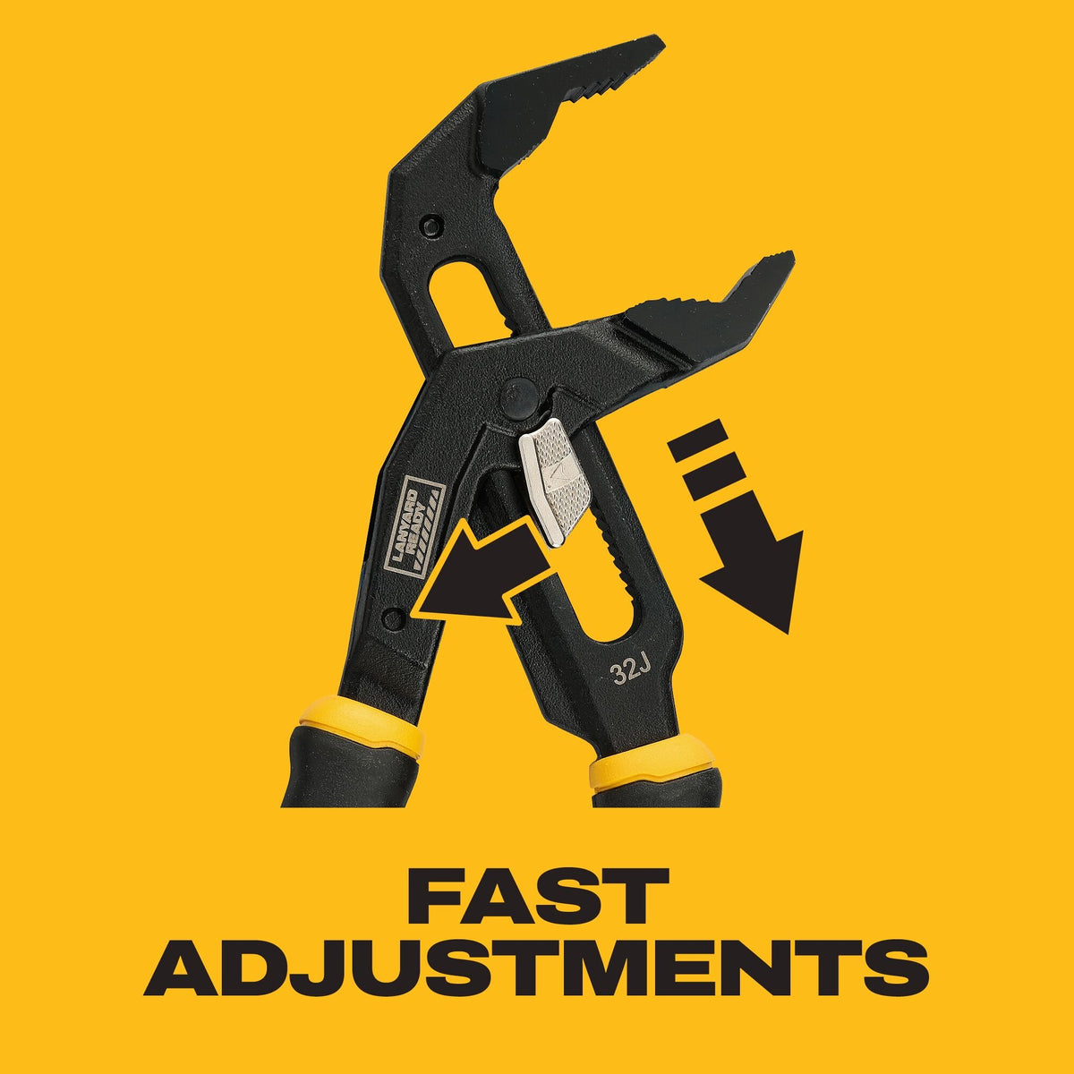 DEWALT DWHT82821 10 in. Slidelock V-Jaw Pliers - feature callout