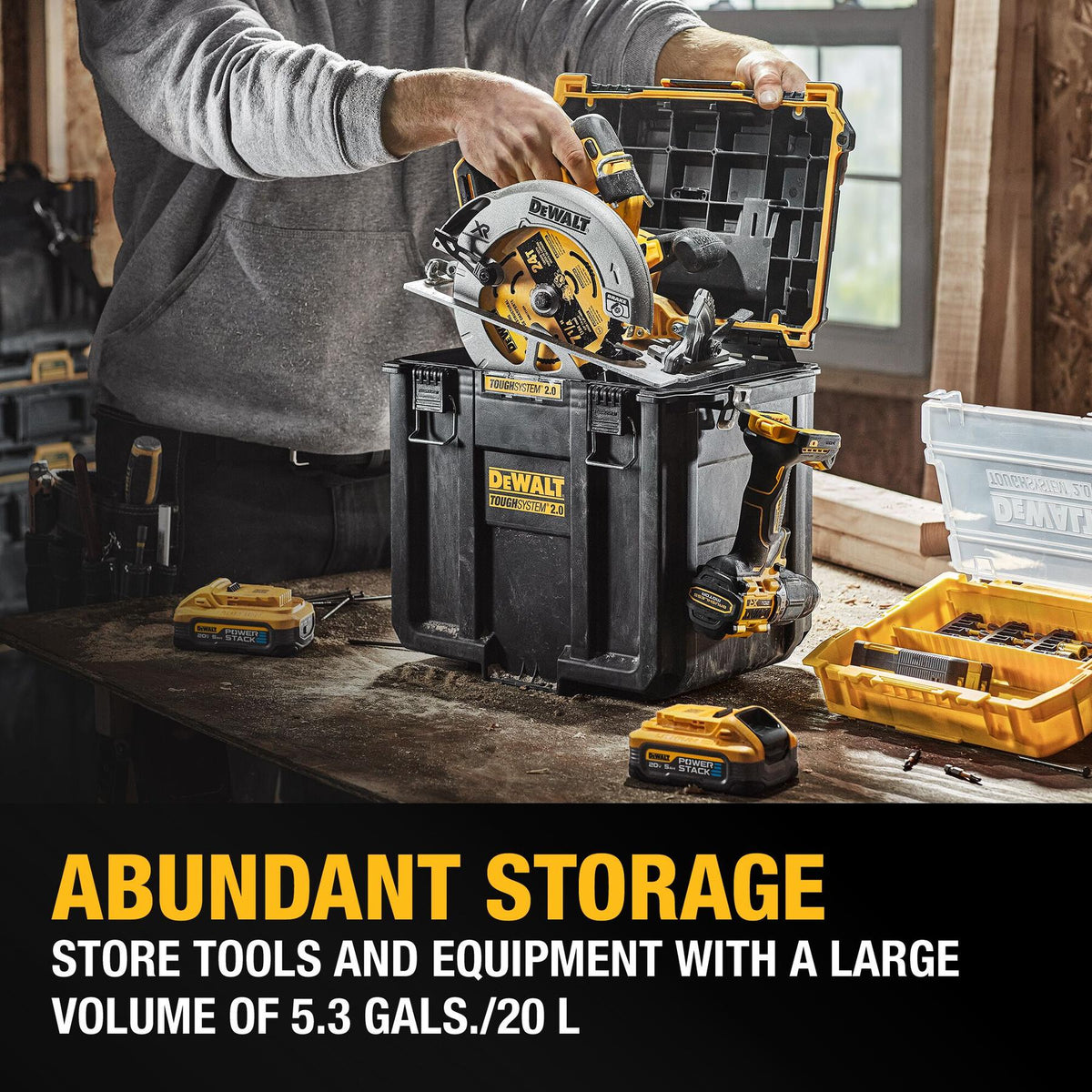 DEWALT DWST08035 TOUGHSYSTEM 2.0 Deep Half Box - feature callout