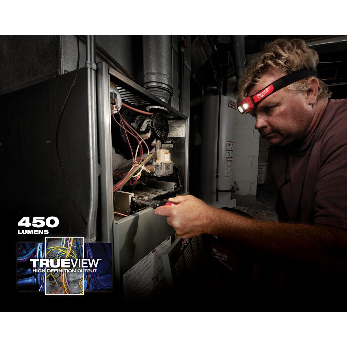 Milwaukee 2104 Spot/Flood Headlamp - feature callout