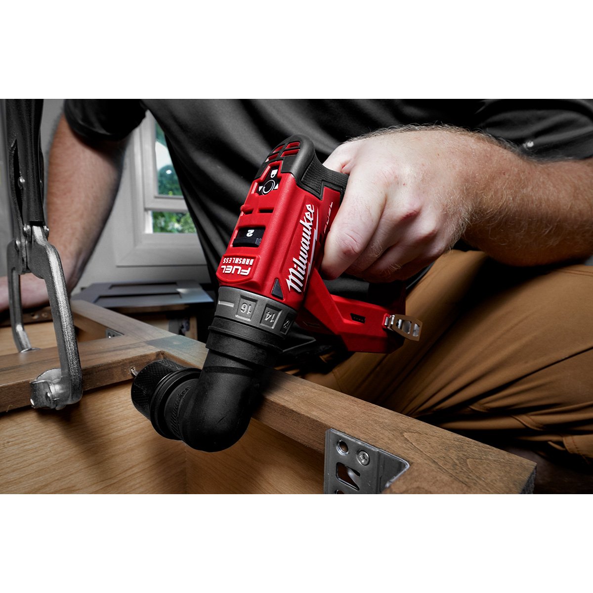 Milwaukee 2505-22 M12 FUEL™ Installation Drill/Driver Kit - in use