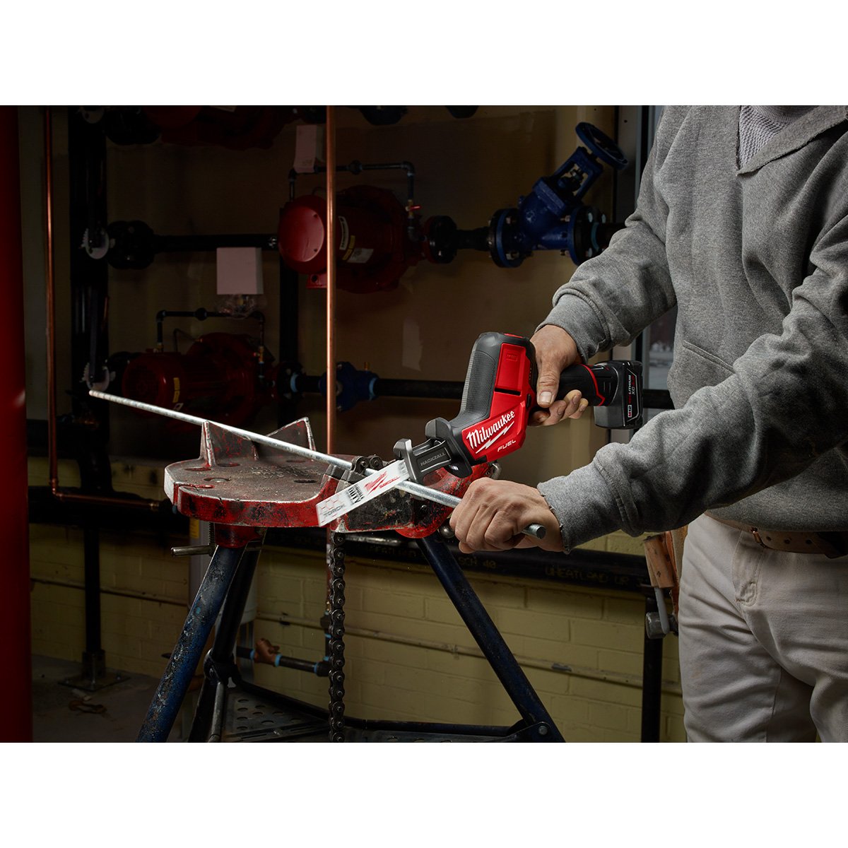 Milwaukee 2520-20 M12 FUEL™ HACKZALL® Recip Saw (Bare Tool) - in use