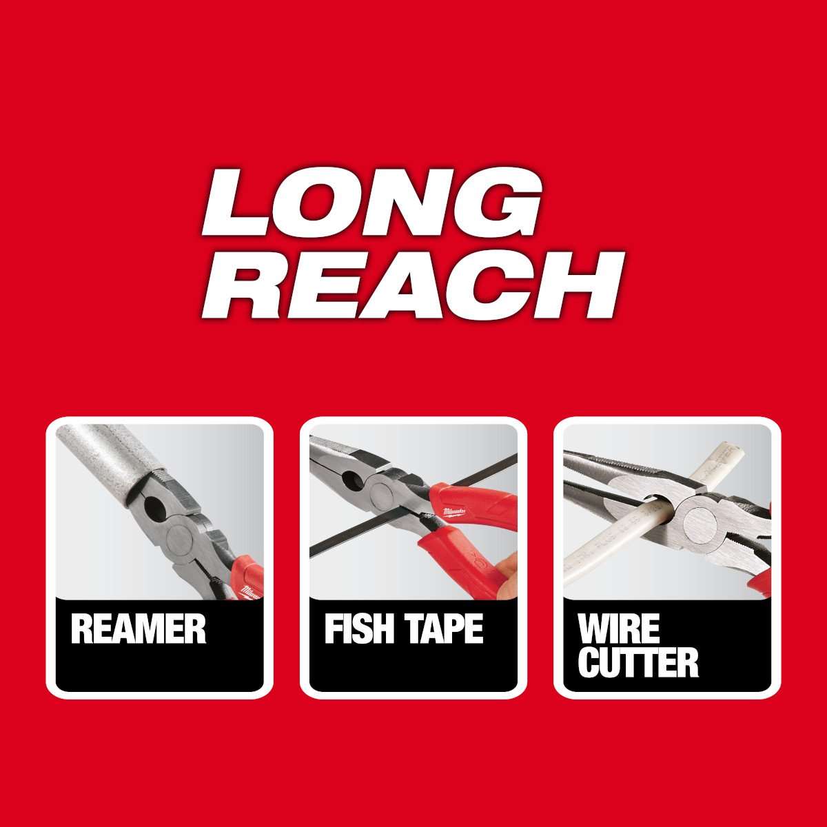 Milwaukee 48-22-6101 8 in. Long Nose Pliers - feature callout