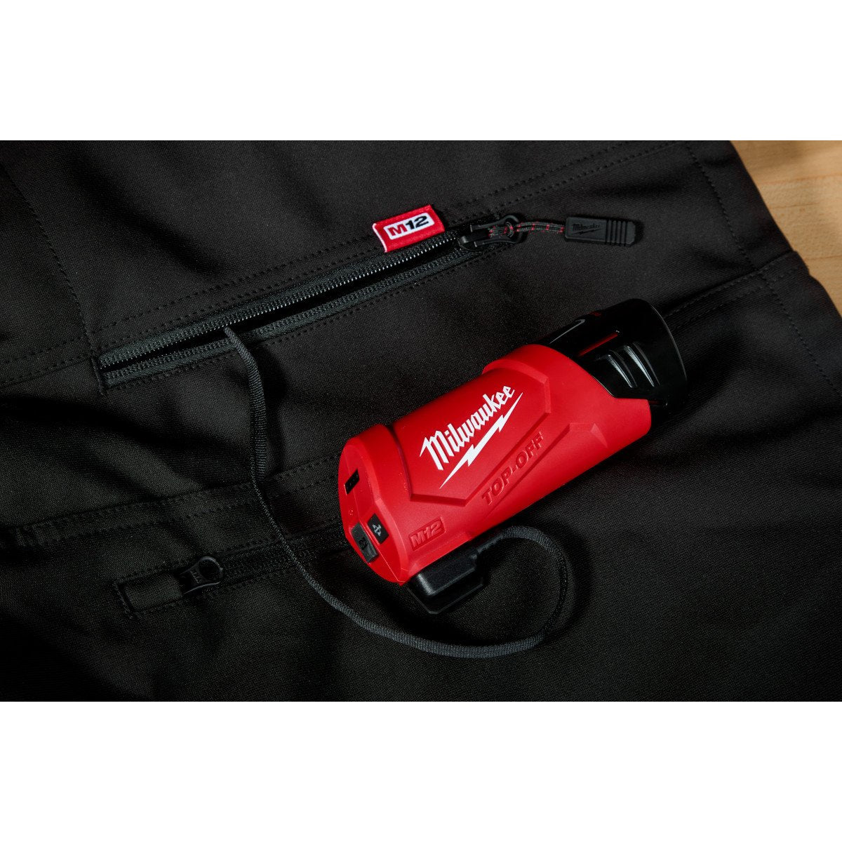 Milwaukee 48-59-1211 M12 TOP-OFF Power Supply & Charger - in use