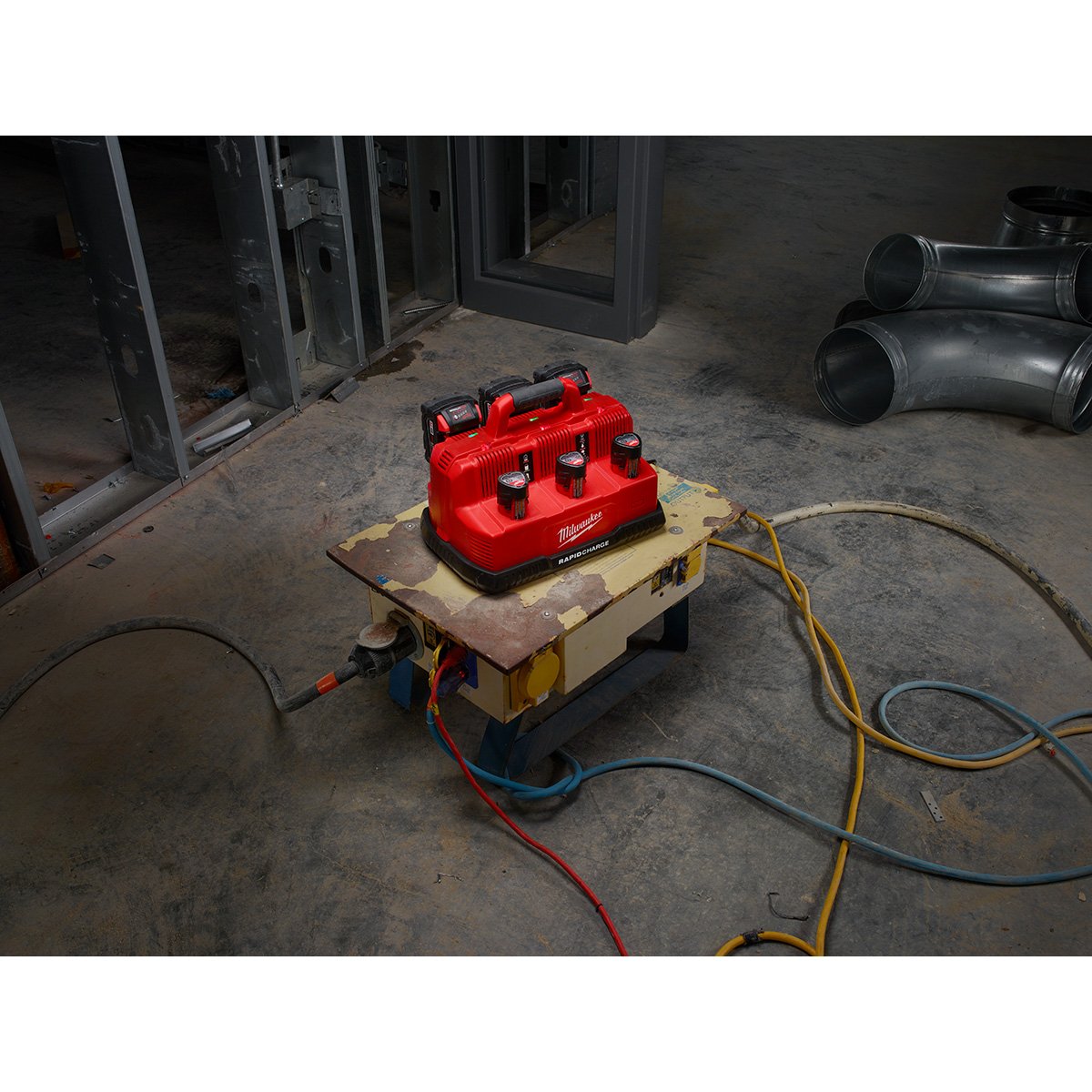 Milwaukee 48-59-1807 M18™ & M12™ Rapid Charge Station - in use