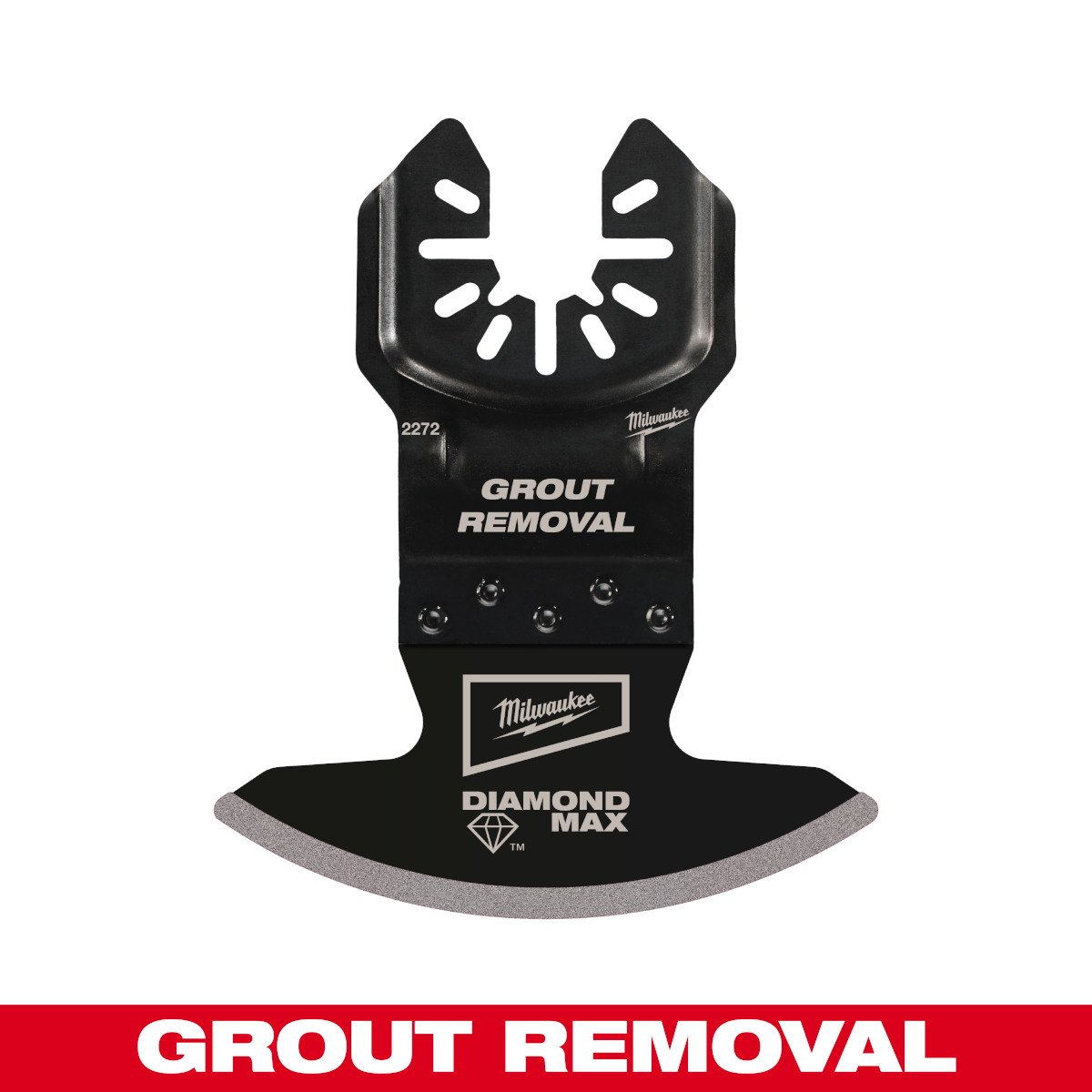 Milwaukee 49-25-2272 OPEN-LOK™ DIAMOND MAX™ Diamond Grit Grout Removal Multi-Tool Blade - feature callout