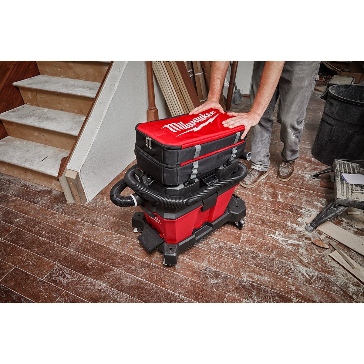 Milwaukee 49-90-2019 Vacuum Tool Storage Bag - in use