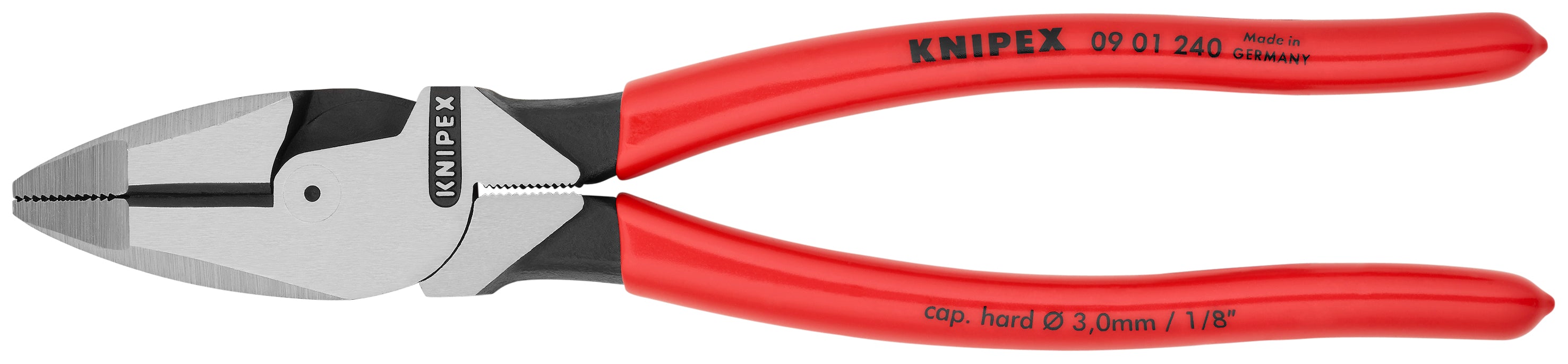 Knipex 0901240SBA - Pince de monteur de lignes à fort effet de levier 9 1/2" (tête New England)