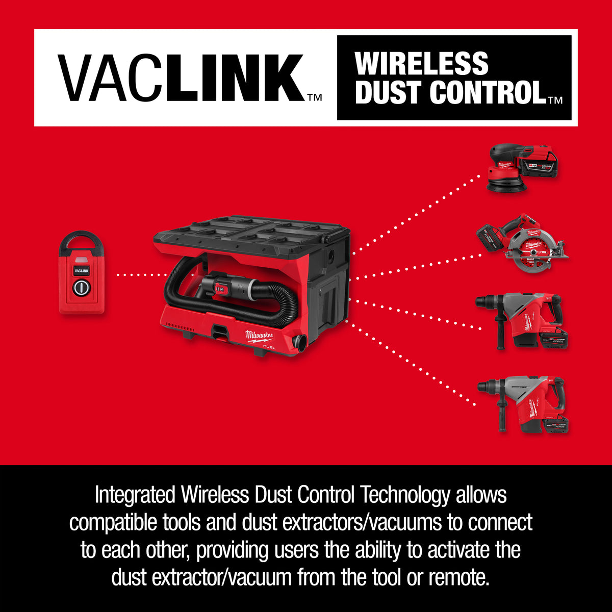 Milwaukee VACLINK Wireless Control Technology