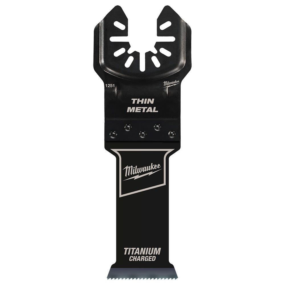 Milwaukee 49-25-1259 - OPEN-LOK™ 1-1/8" TITANIUM CHARGED™ Bi-Metal Thin Metal Multi-Tool Blades 10PK