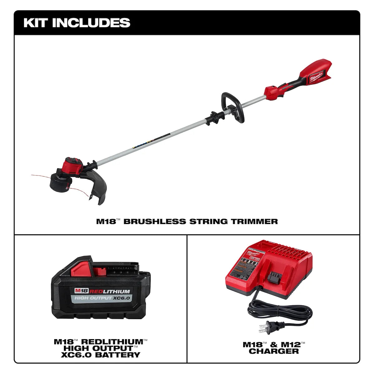 Milwaukee 2828-21E - MILWAUKEE 2828-21E - M18™ Brushless String Trimmer Kit (View 5)