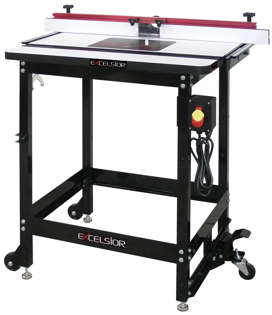 King Canada XL-200MEP Excelsior Router Table Kit with MDF Table, Deluxe Fence, Floor Stand & Phenolic Plate - Image 6
