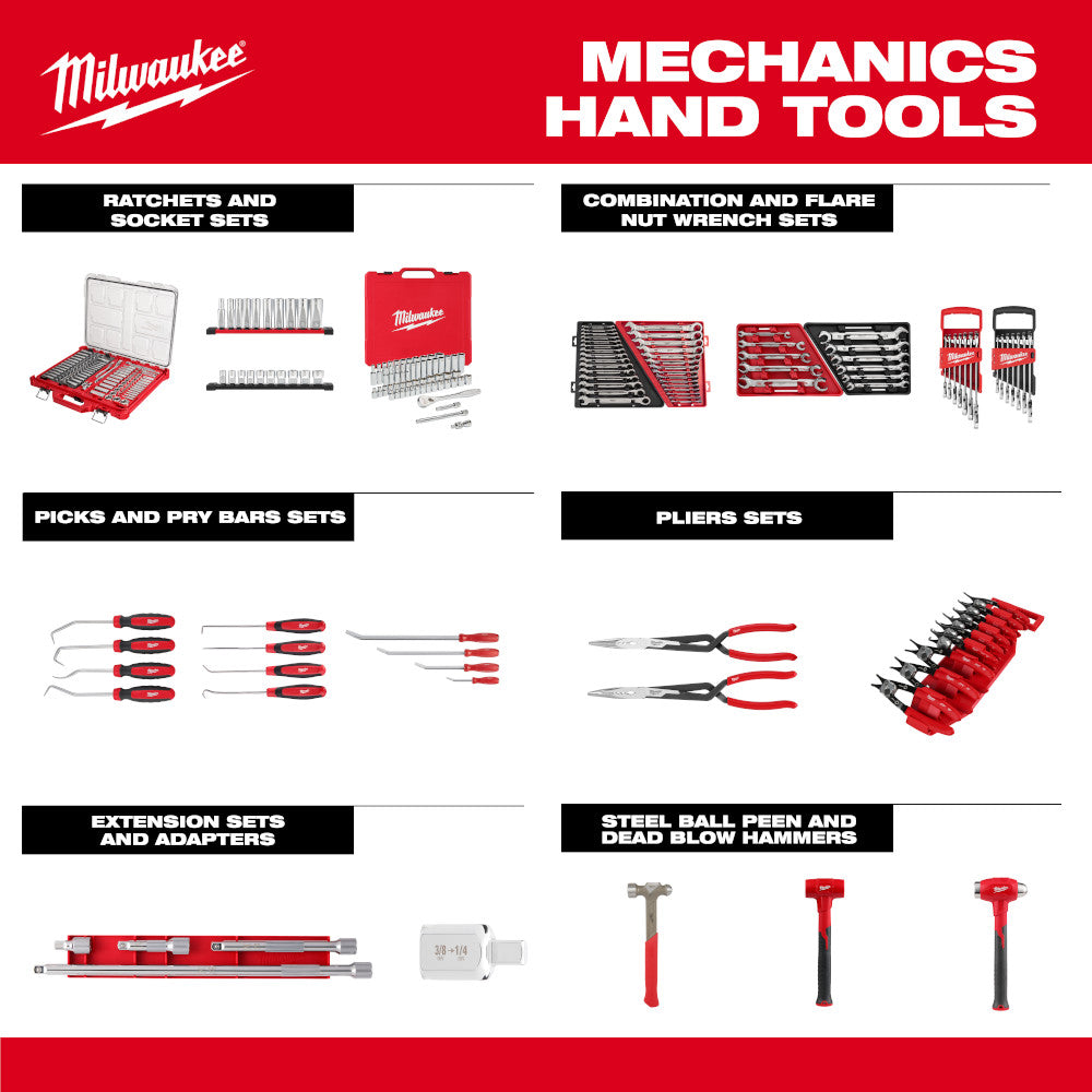 Milwaukee 48-22-9351 - 4-teiliges 3/8-Zoll-Antriebs-Wobble-Verlängerungsset