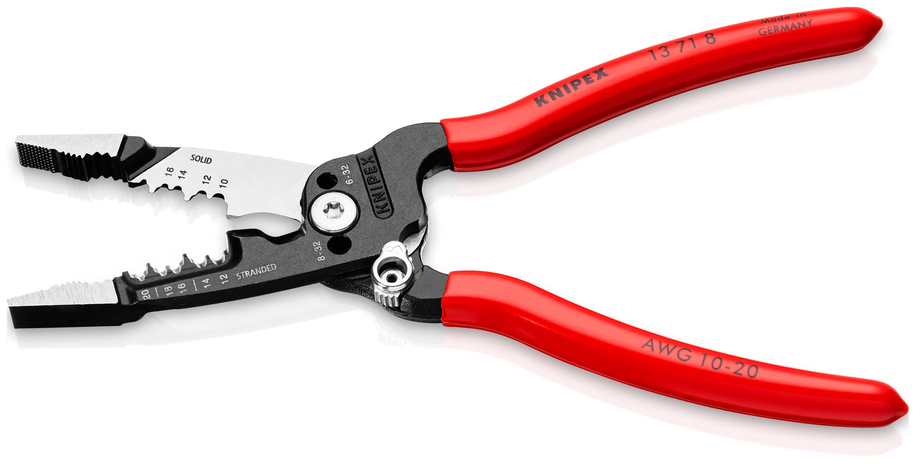 Knipex 13718SBA - 8" Forged Wire Stripper 20-10 AWG