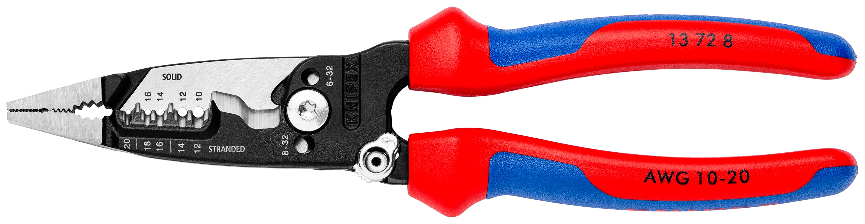 Knipex 13728SBA - 8" Forged Wire Stripper 20-10 AWG