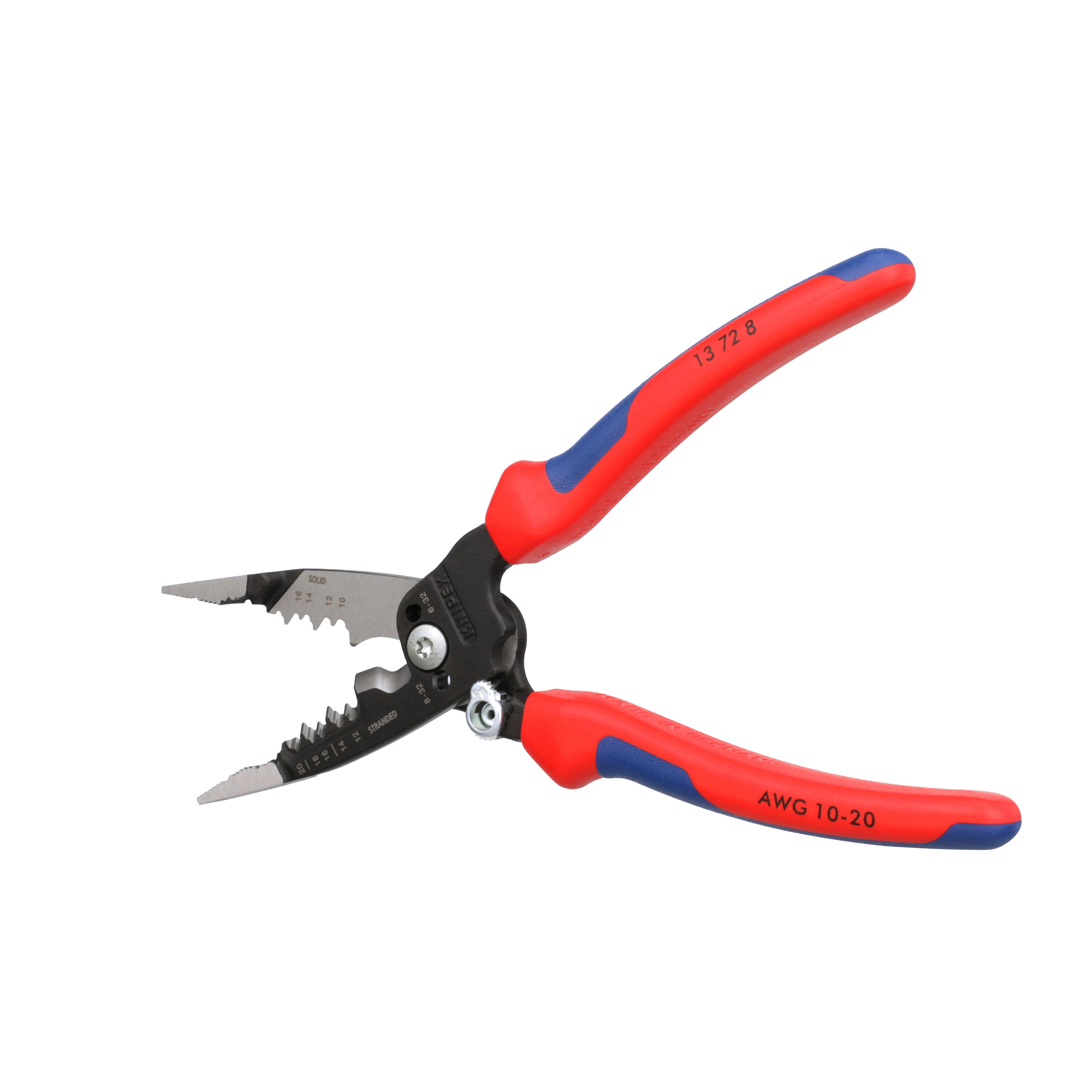 Knipex 13728SBA - 8" geschmiedete Abisolierzange 20-10 AWG