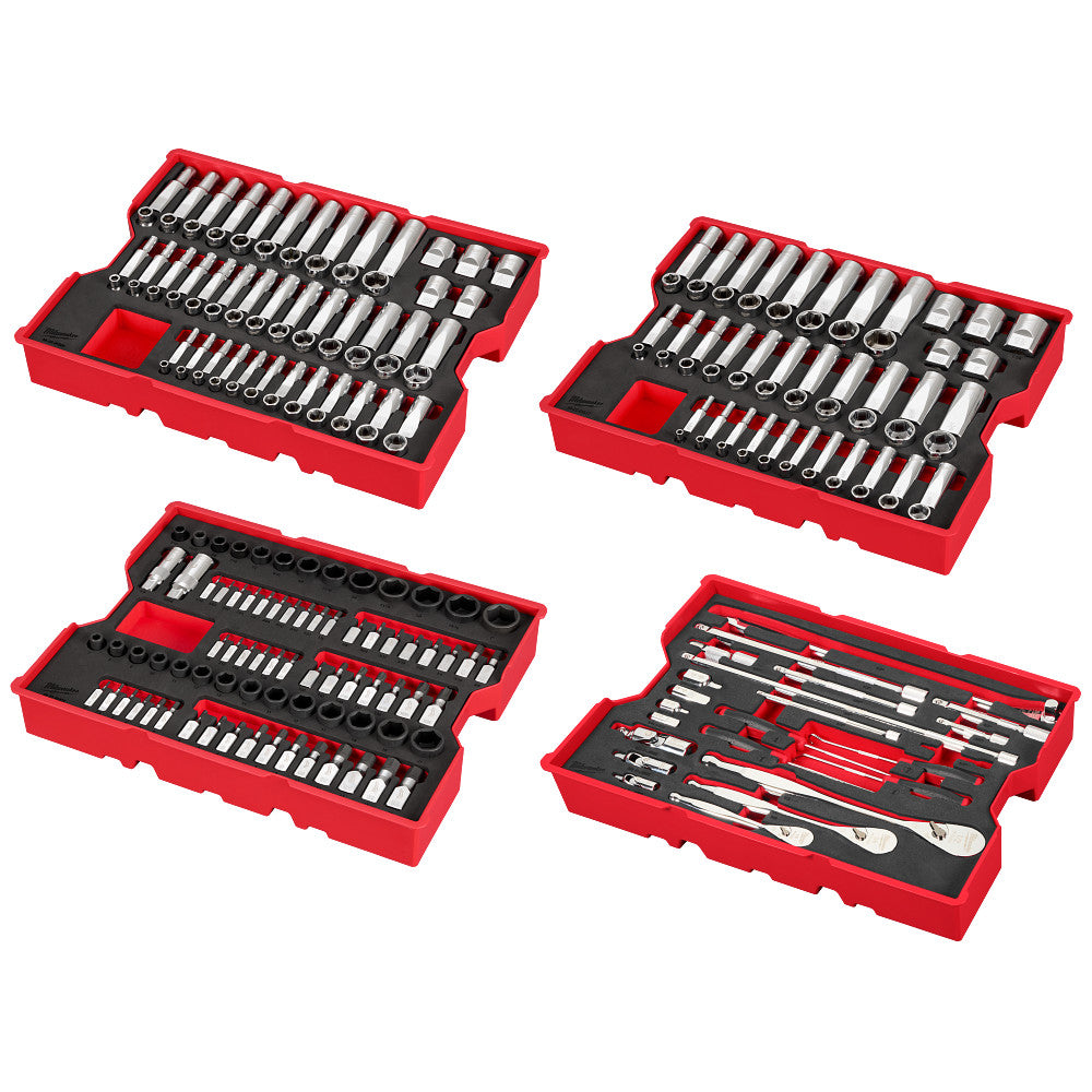 MILWAUKEE 48-22-9490 242pc MM SAE Socket Set w/Foam