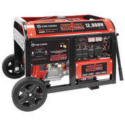 KING KCG-12001GE-DF - Generator, Dual-Fuel Gas/Propane, Elec.Start, 12,000W, w/wheel kit