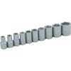 GRAY GT-15010 - 10 Piece 1/4" Drive 6 Point SAE Standard Socket Set