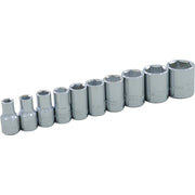 GRAY GT-15010 - 10 Piece 1/4" Drive 6 Point SAE Standard Socket Set