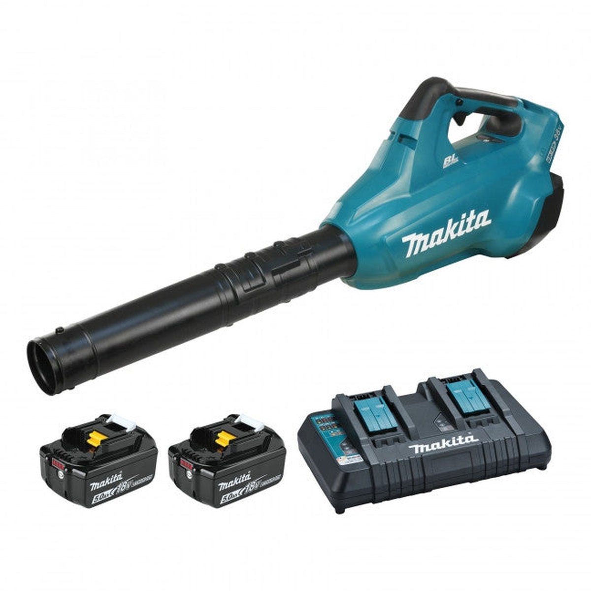Makita DUB362PT2 36V(18Vx2) Lxt Brushless 473 CFM Blower, 5.0Ah x2Kit