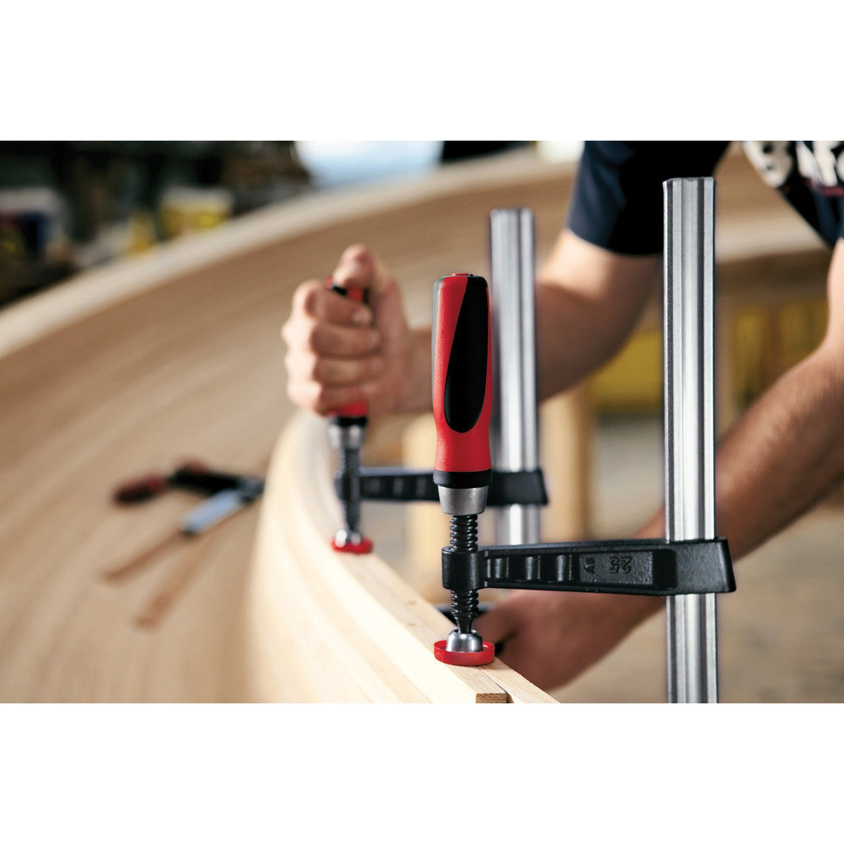 Bessey TG4.016+2K TG+2K Malleable Cast Bar Clamp, 16" Capacity, 4" Throat