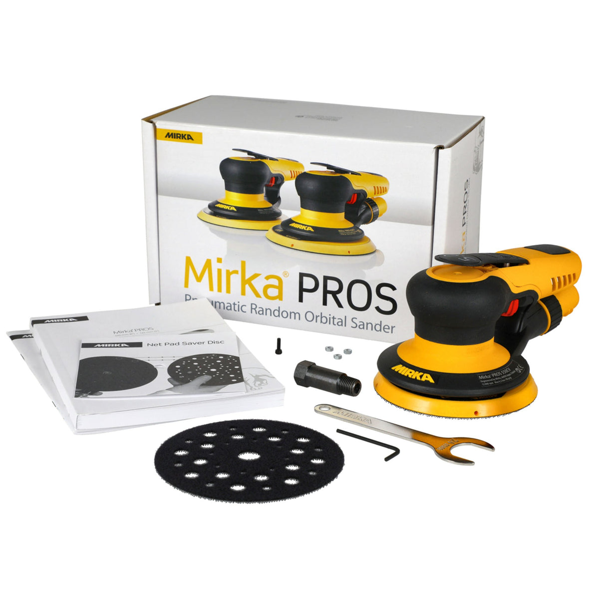 Mirka MRP-550CV PROS 5" Vacuum-Ready Pneumatic Random Orbital Sander, 5mm Orbit