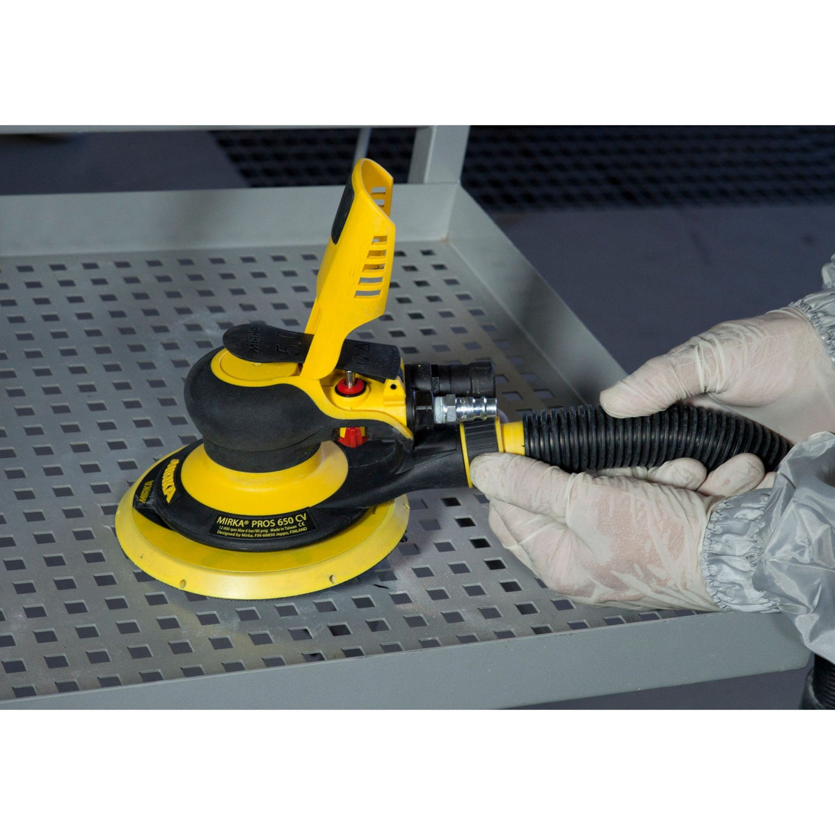 Mirka MRP-550CV PROS 5" Vacuum-Ready Pneumatic Random Orbital Sander, 5mm Orbit
