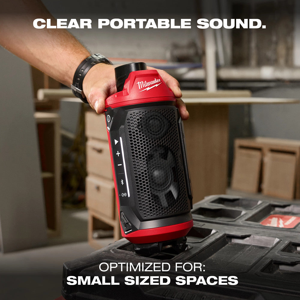 Milwaukee 2955-20 – M12™ Bluetooth®-Baustellenlautsprecher mit PACKOUT™-Kompatibilität