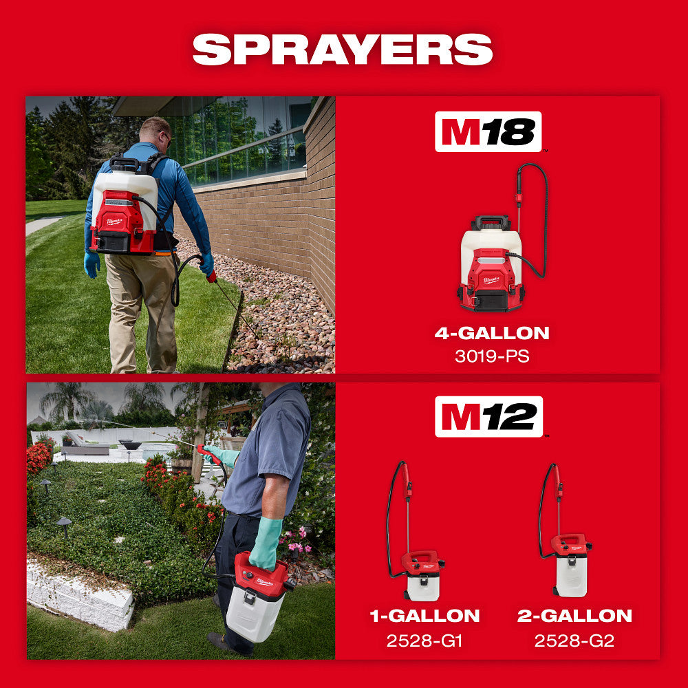 MILWAUKEE 3019-20PS – M18™ 4-Gallonen-Rucksackspritze mit SWITCH TANK™ (nur Werkzeug)