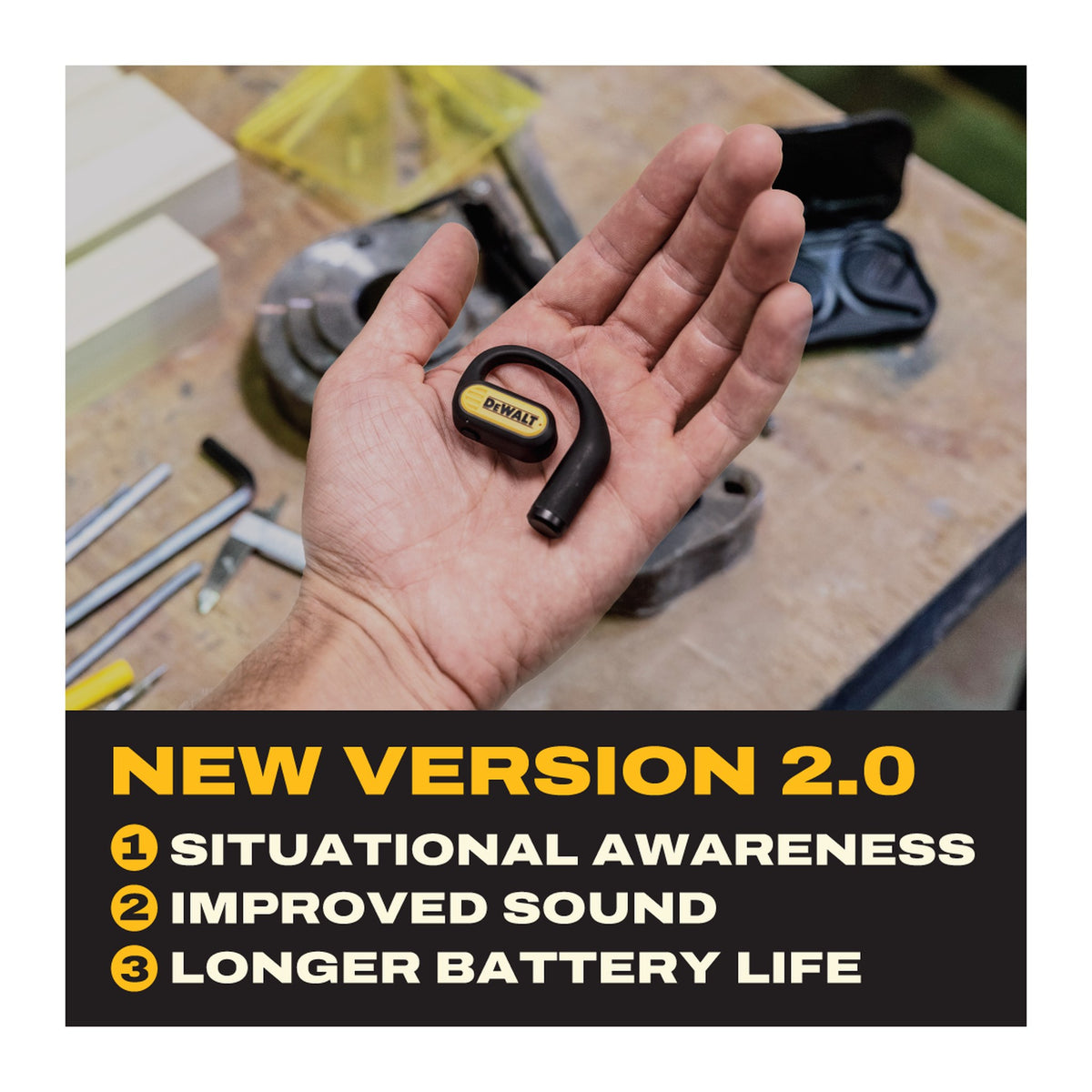DEWALT Open Ear Pro earbuds - version 2.0 improvements