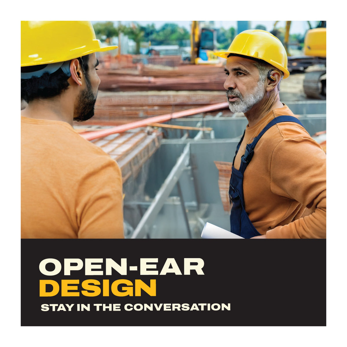 DEWALT Open Ear Pro earbuds - open-ear design