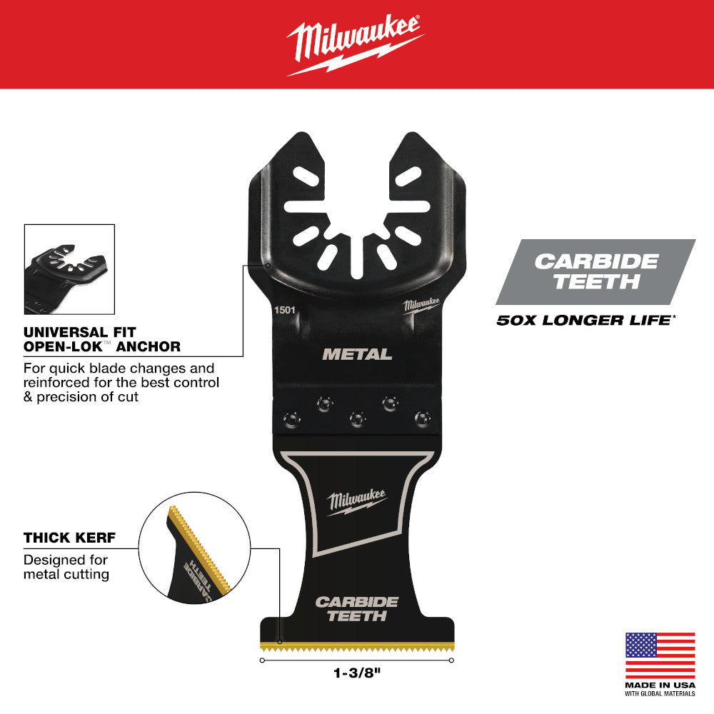 Milwaukee 49-10-9113 - OPEN-LOK™ Multifunktionswerkzeug-Klingen-Vielfaltsset, 9-teilig