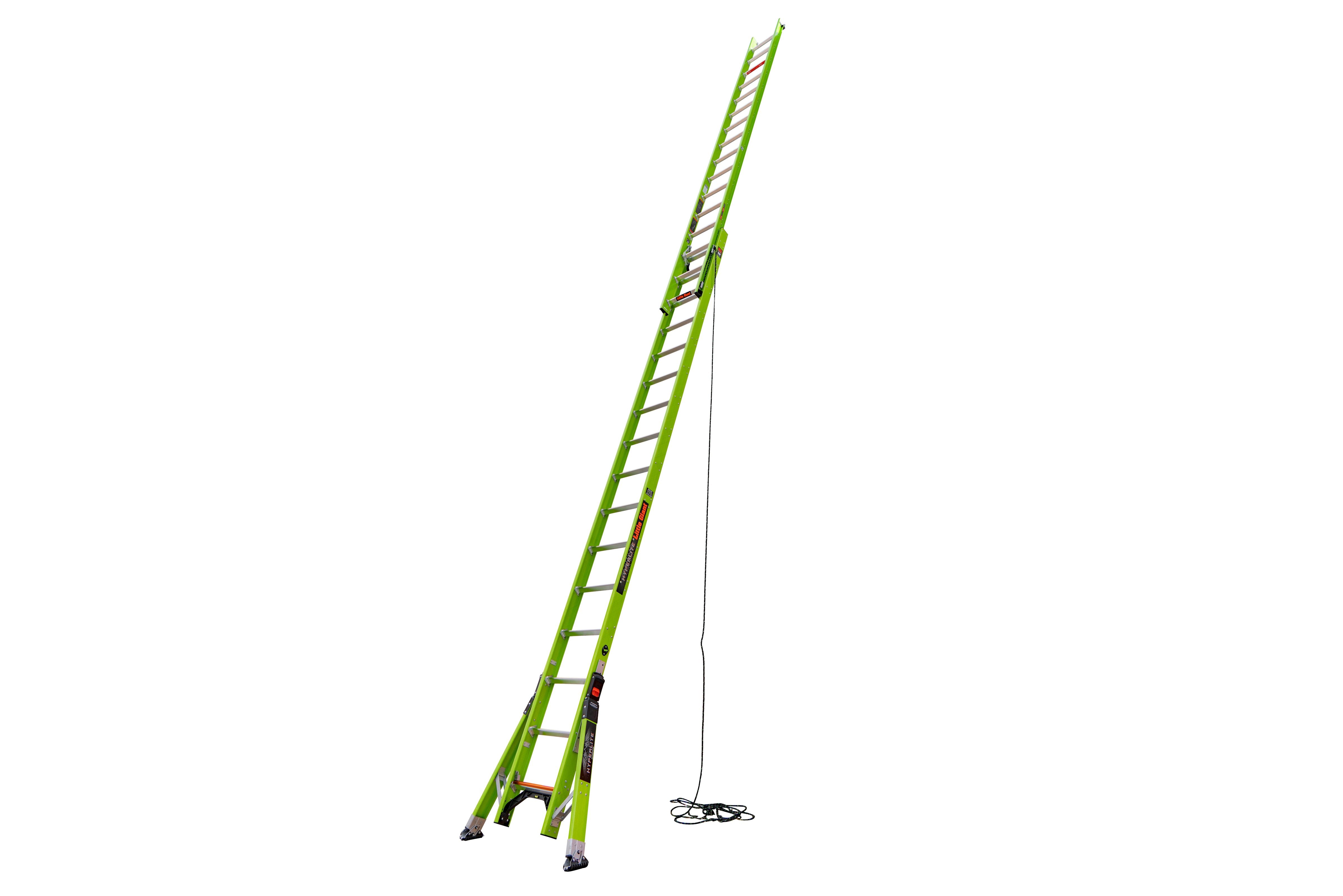 Little Giant 17232-303- SUMOSTANCE with HYPERLITE Technology 32' - CSA Grade IAA - 375 lb/170 kg Rated, Fiberglass Extension Ladder with GROUND CUE, Rub Strips and SURE-SET Feet