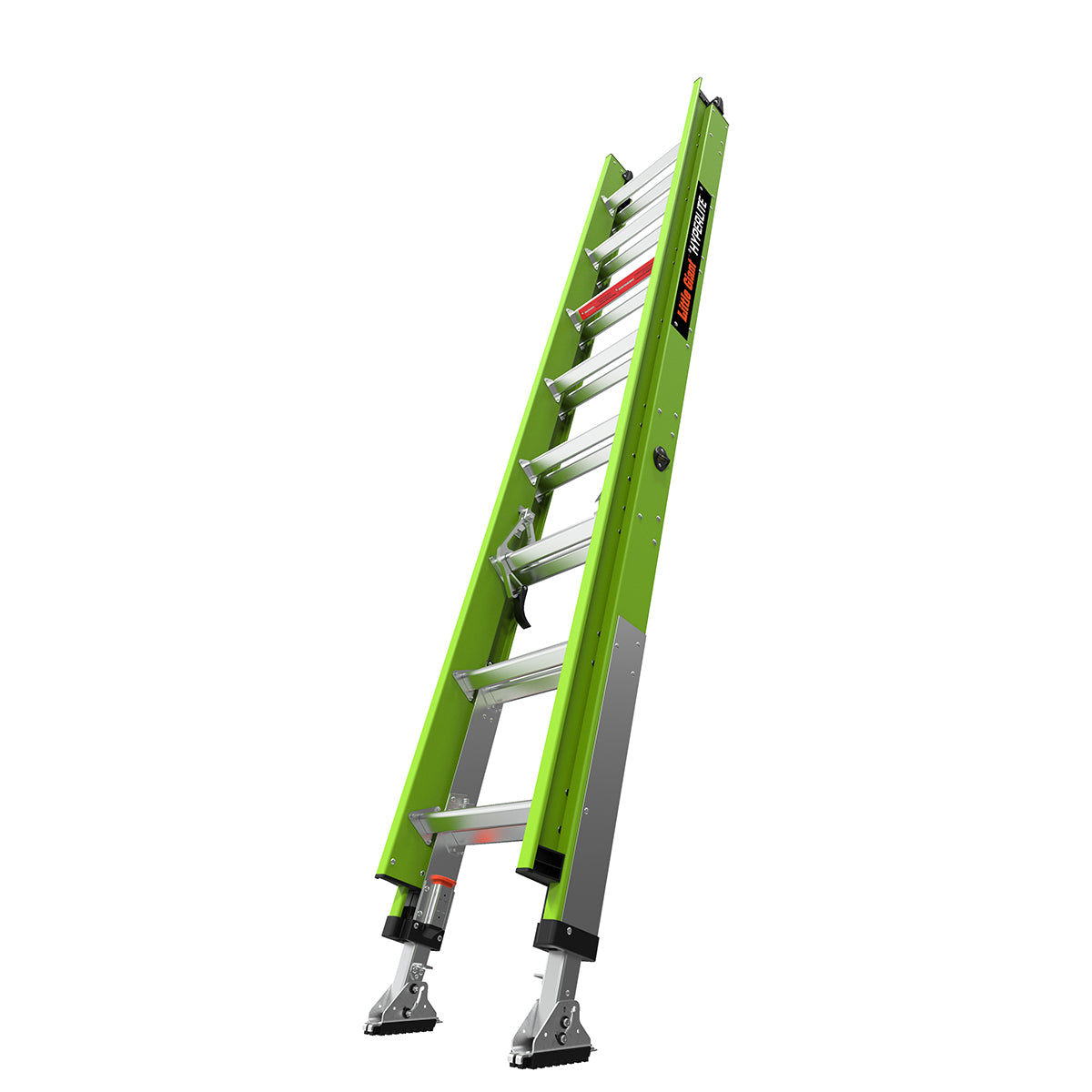 Little Giant 17916-303- HYPERLITE, 16' - CSA Grade IAA - 375 lb/170 kg Rated, Fiberglass Extension Ladder with GROUND CUE, Rub Strips, and SURE-SET Feet