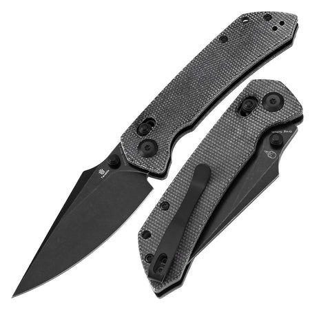 Tenable TEN-T1034V3 Fenrir Crossbar Lock Folding Knife - Black Micarta