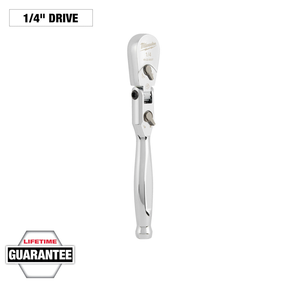 Milwaukee 48-22-9007 - 1/4" Drive 6" Flex Head Ratchet