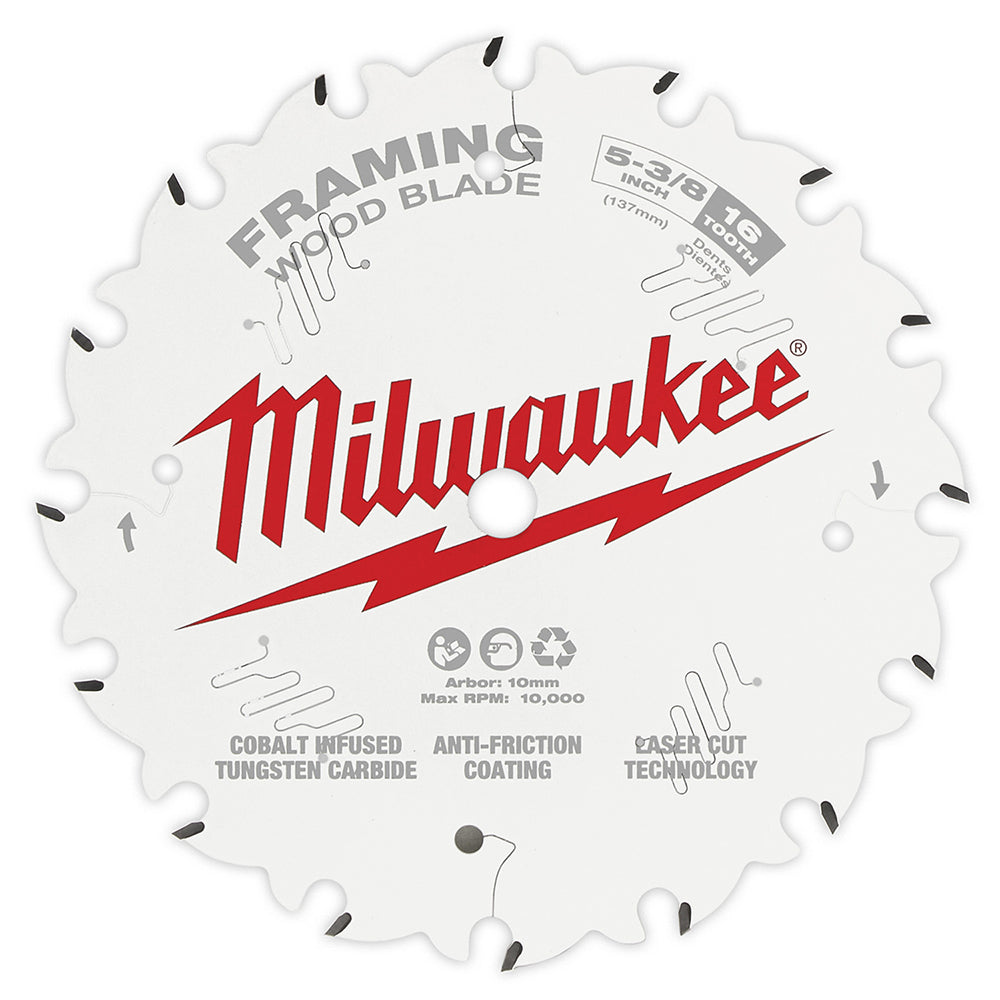 Milwaukee 48-40-0522 - 5-3/8 in. 16T Framing Circular Saw Blade