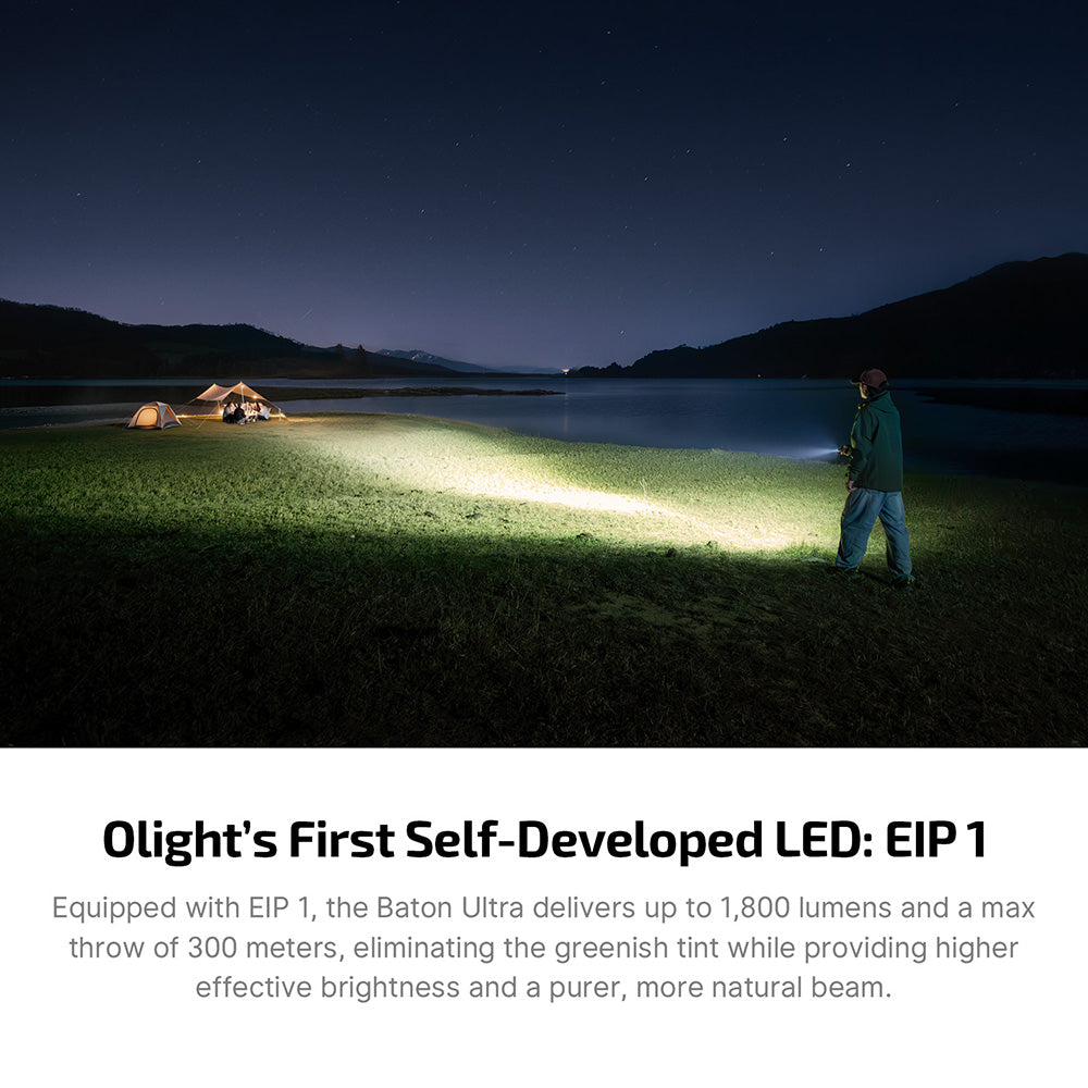 OLIGHT BATON4ULTRA - Baton Ultra: Dual Switch High Lumen Compact EDC Flashlight