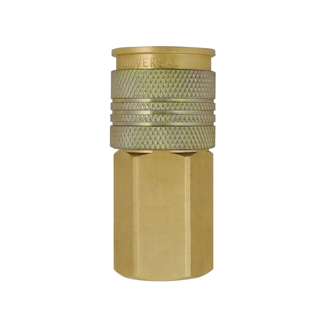 TOPRING 20.460 - 1/4 in. 3 in 1 Brass Quick Coupler 3/8 (F) NPT UNIQUIK (Multiple of 10)