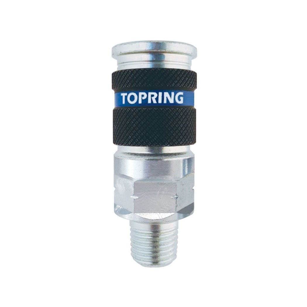 TOPRING 20.676 - 1/4 Industrial Steel Quick Coupler 1/2 (M) NPT QUIKSILVER 2