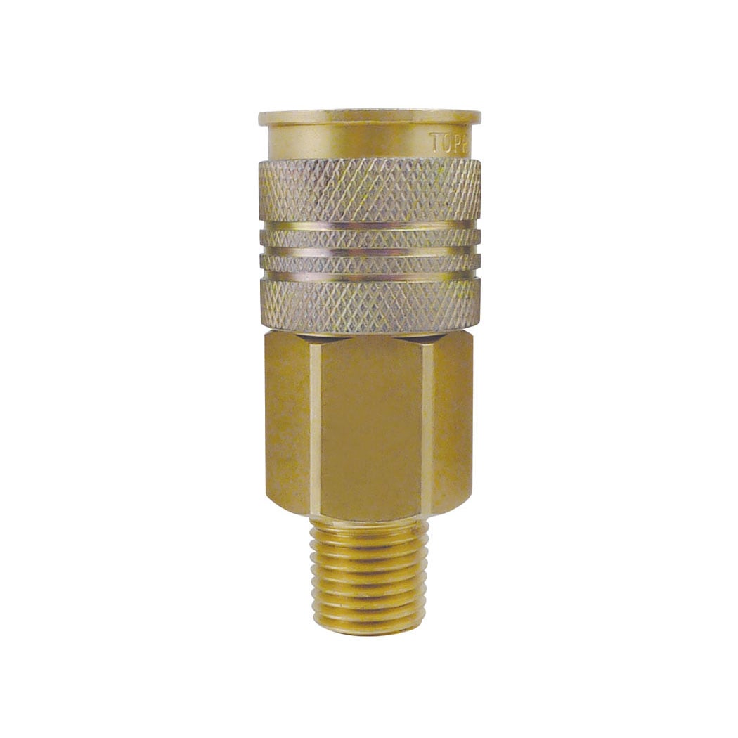 TOPRING 20.640 - 1/4 in. 3 in 1 Brass Quick Coupler 1/4 (M) NPT UNIQUIK (Multiple of 10)