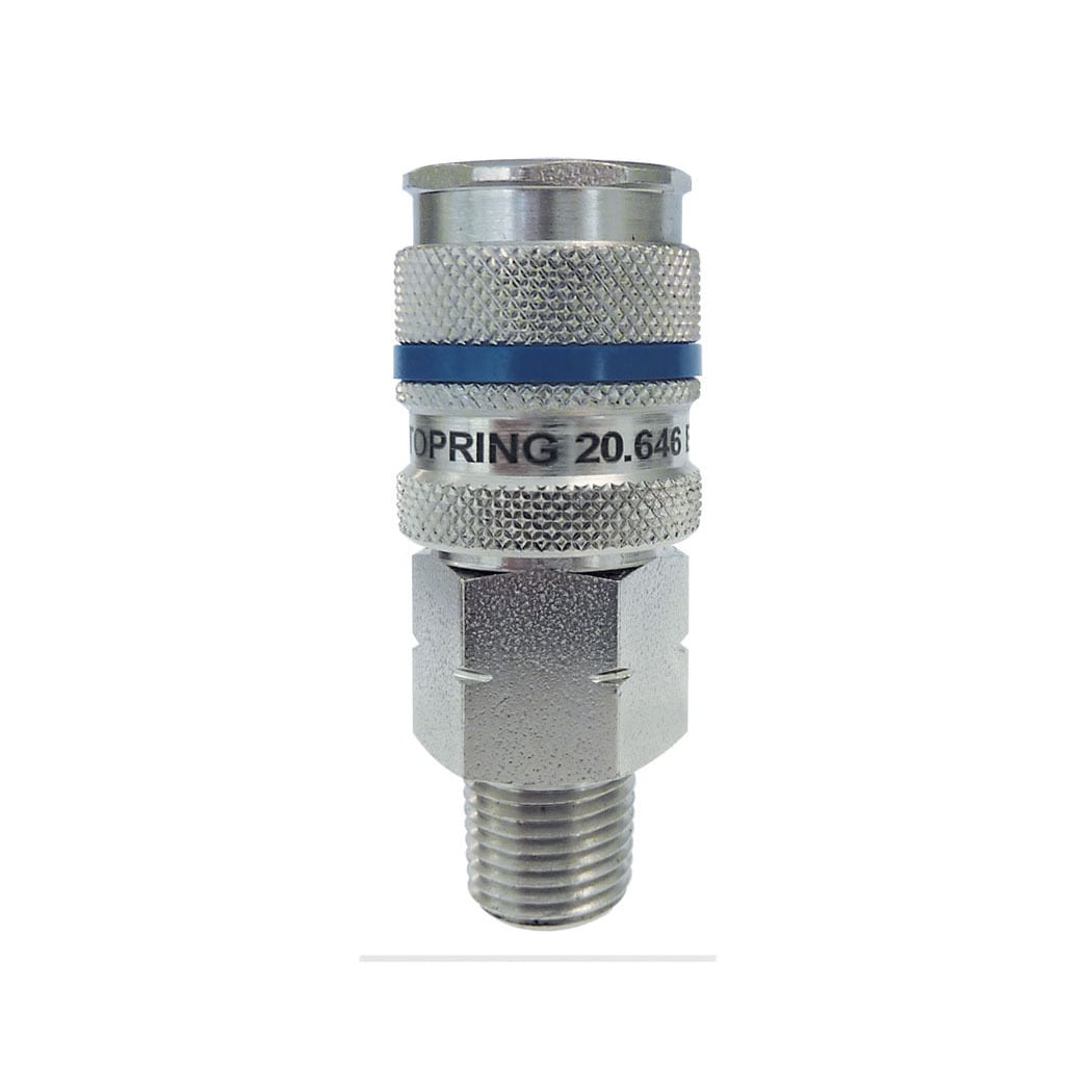 TOPRING 20.646 - 1/4 Industrial Steel Quick Coupler 1/4 (M) NPT QUIKSILVER